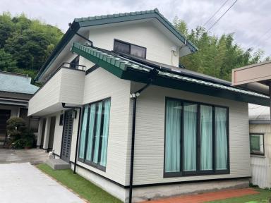 牧之原市多彩模様塗装|築20年サイディング外壁をフッ素×多彩仕上げで美しく再生